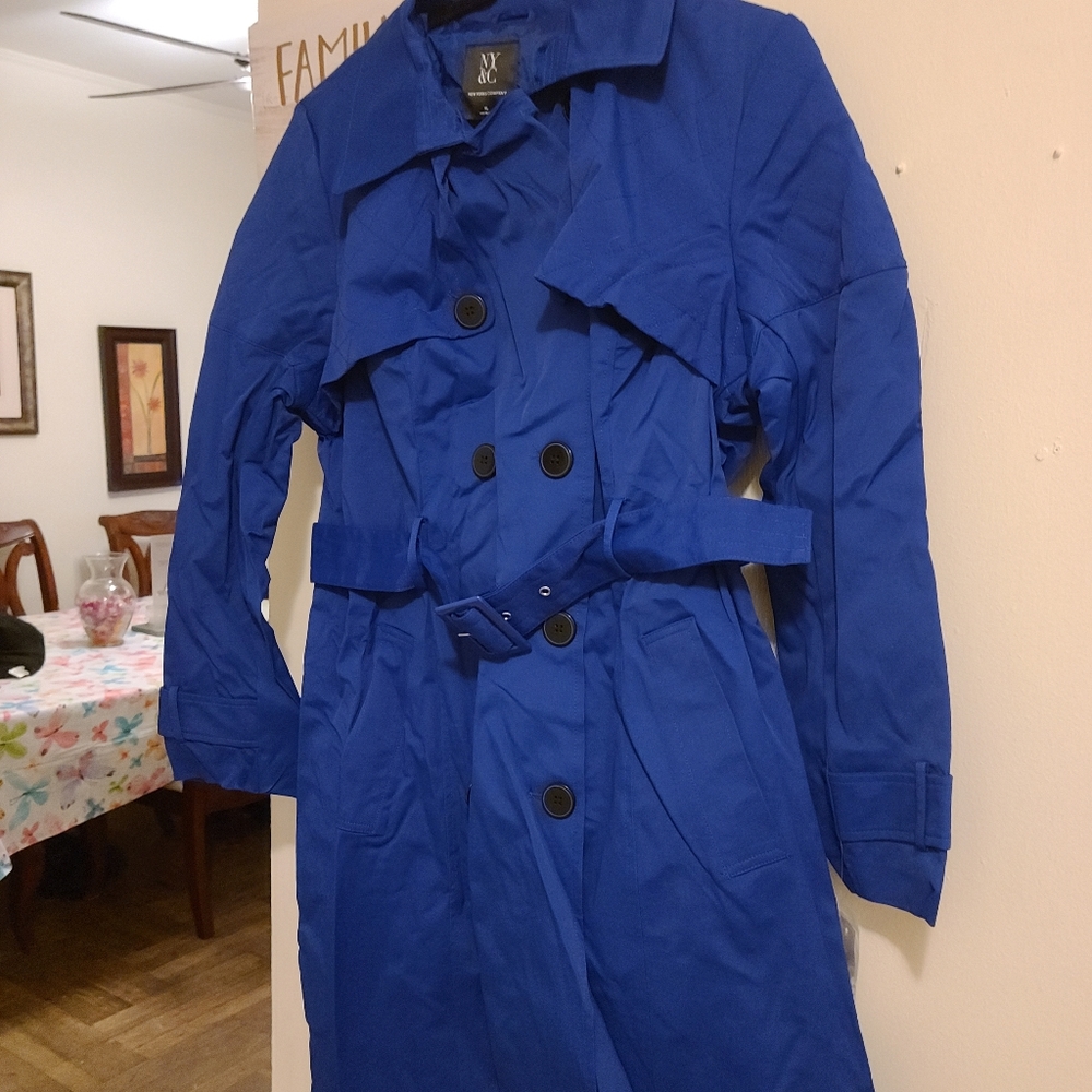 Blue trench coat by New York and Company